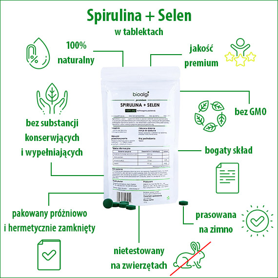 Spirulina + Selen bioalgi