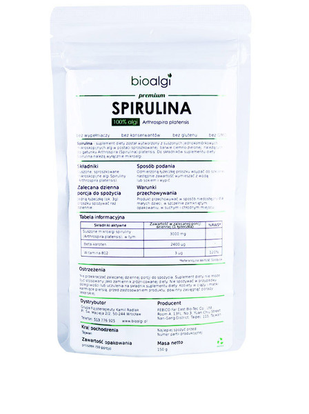 Spirulina w proszku bioalgi