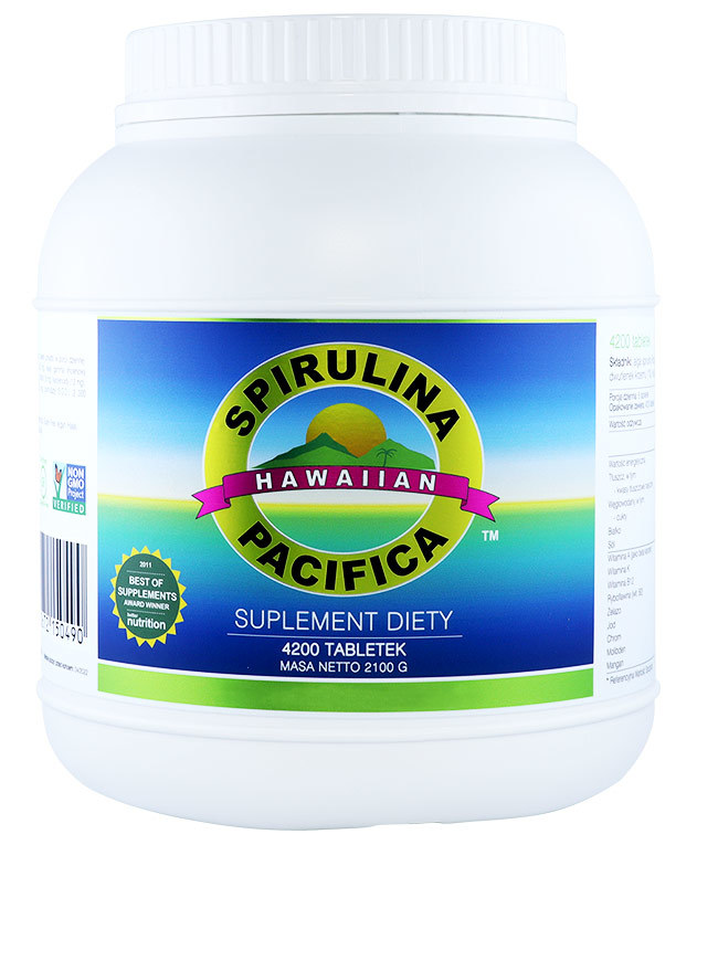 Hawajska spirulina pacifica - bogactwo naturalnych witamin i minerałów (4200 tabletek)