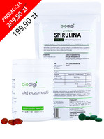 Zestaw Spirulina bioalgi + Olej z czarnuszki