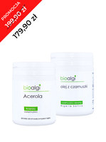 Zestaw acerola bioalgi + olej z czarnuszki bioalgi