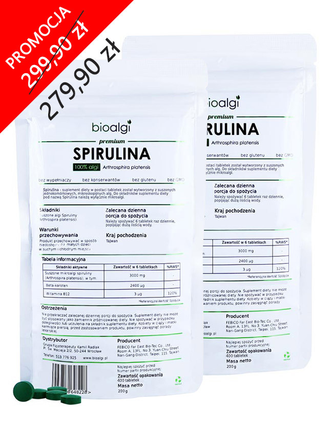 Spirulina bioalgi zestaw