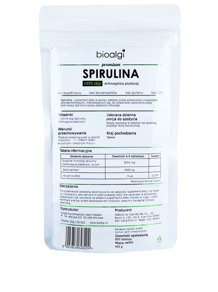 Spirulina bioalgi