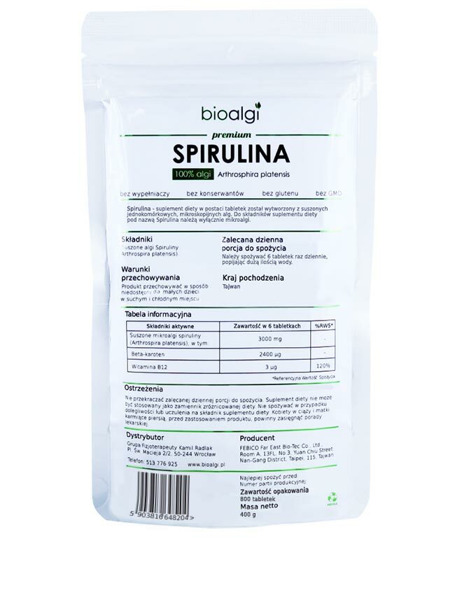 Spirulina bioalgi