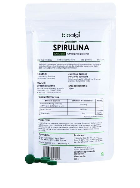 Spirulina platensis bioalgi