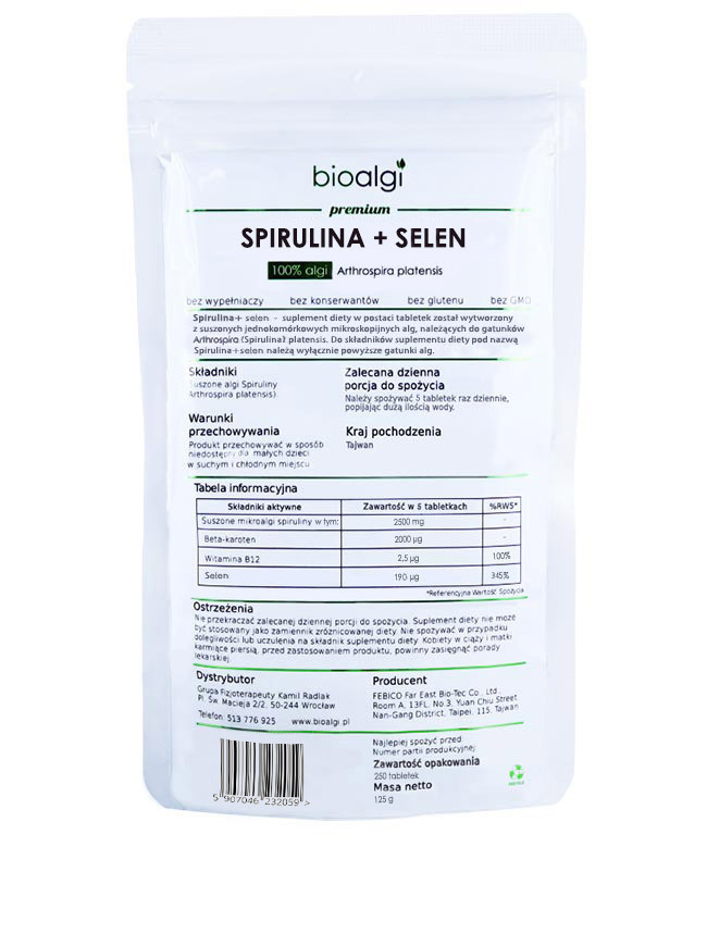 Spirulina + Selen biolagi