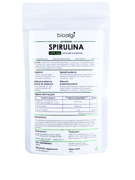 Spirulina proszek bioalgi