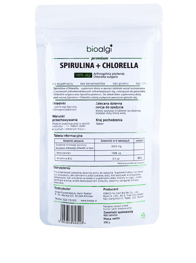 Spirulina + Chlorella bioalgi