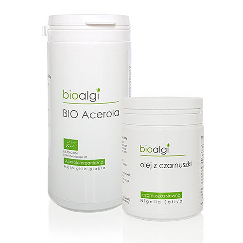 zestaw: BIO Acerola 180 + Olej z Czarnego Kminku 200